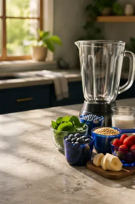 Fresh Smoothie Ingredients in Sunny Kitchen