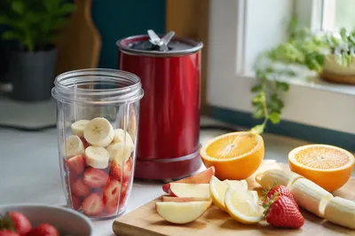 Fresh Smoothie Prep on Bright Kitchen Counter