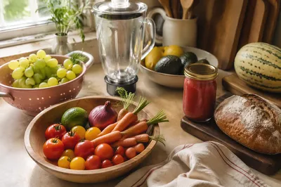 Fresh Smoothie Ingredients in Cozy Kitchen