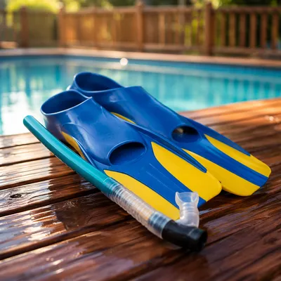 Swim Training Gear by Pool Deck
