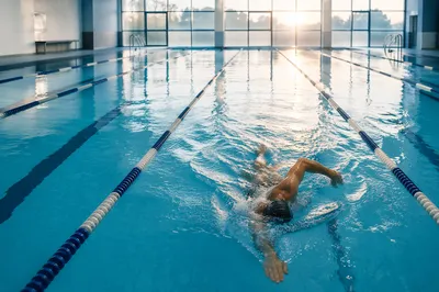 Early Morning Pool Lap Training