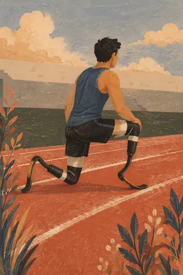 Adaptive Runner Stretching on Outdoor Track