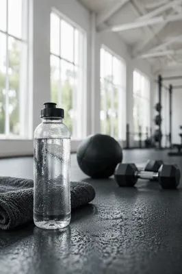Water Bottle and Towel Gym Essentials