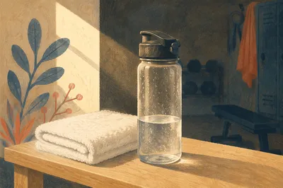 Quiet Gym Essentials in Warm Sunlight