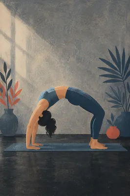 Deep Yoga Wheel Back Bend in Studio