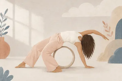 Yoga Wheel Backbend in Calm Studio