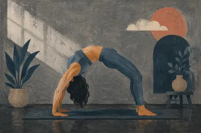 Yoga Wheel Back Bend in Studio